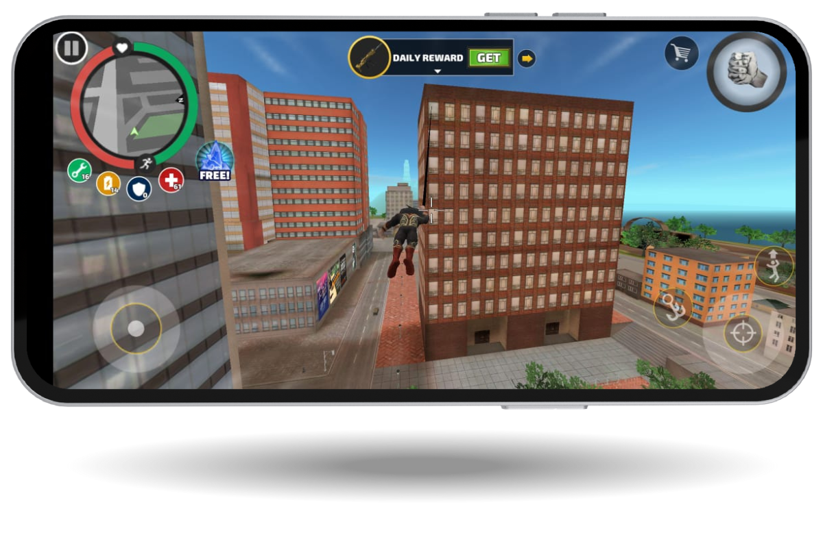Home 13 rope hero mod apk Rope Swinging Movement