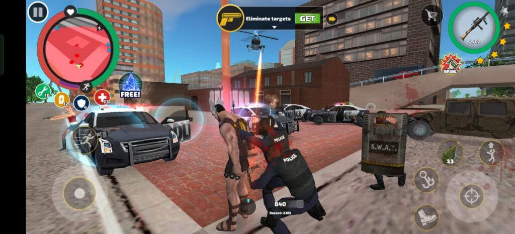 Home 32 rope hero mod apk police combat gallary image