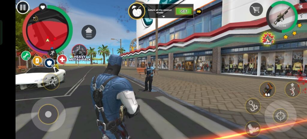 Rope Hero 2 19 rope hero 2 mod apk gallery image fighting with police