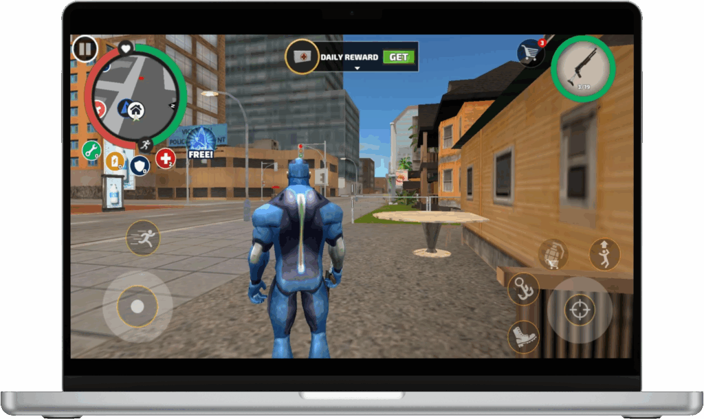 For PC 5 rope hero mod apk play on pc